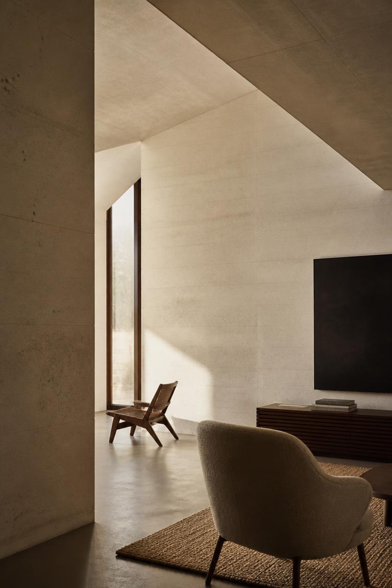 Light-filled minimalist interior with clean architectural lines